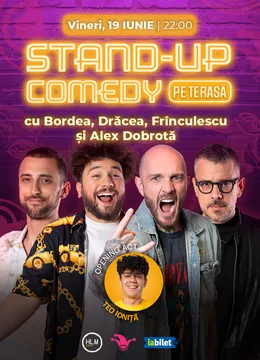 The Fool Terasa: Stand-up Comedy cu Bordea, Drăcea, Frînculescu și Alex Dobrotă