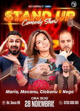 Stand-up Comedy cu Mocanu, Maria Popovici, Andrei Ciobanu - Nego la Club 99