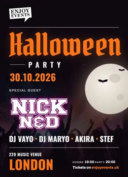 Londra: Halloween Party | Special guest: Nick N&D
