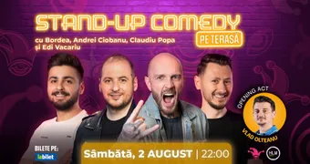 The Fool: Stand-up Comedy pe terasă cu Bordea, Andrei Ciobanu, Claudiu Popa și Gabriel Dumitriu