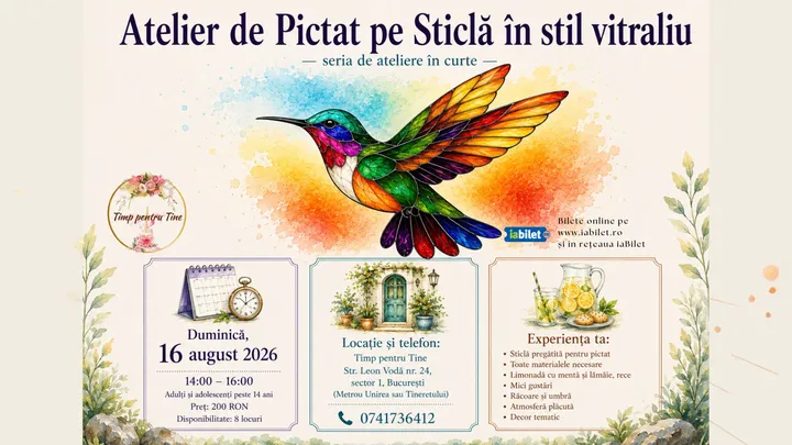 Atelier de Pictat pe Sticla în stil vitraliu