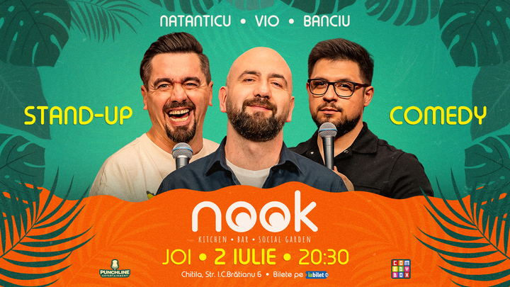 Chitila: Stand-up comedy cu Vio, Natanticu și Banciu