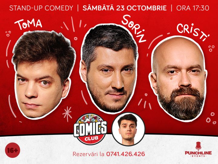 Stand-up cu Cristi, Toma și Sorin în ComicsClub!