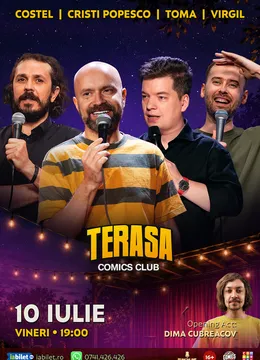 Stand-up cu Cristi Popesco, Toma, Costel și Virgil pe Terasa ComicsClub!