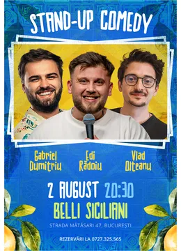 Stand-Up Comedy la Belli Siciliani l Edi Rădoiu, Gabriel Dumitriu, Vlad Olteanu