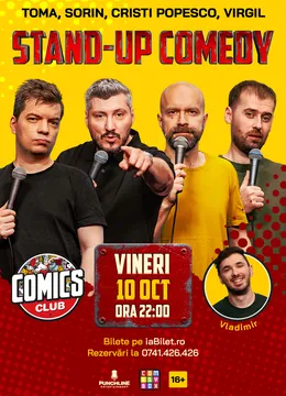 Stand-up cu Cristi Popesco, Toma, Sorin și Virgil la ComicsClub!