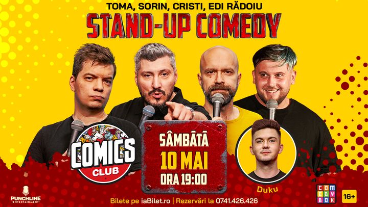 Stand-up cu Cristi, Toma, Sorin și Edi Rădoiu la ComicsClub!
