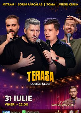 Stand-up cu Toma, Sorin Pârcălab, Mitran și Virgil pe Terasa ComicsClub!