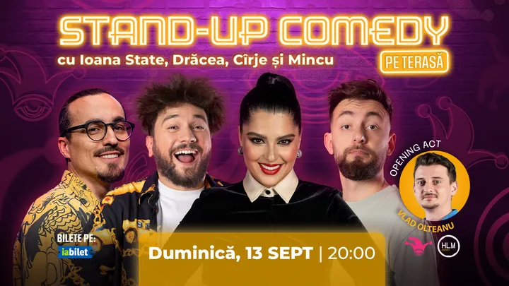 The Fool Terasa: Stand-up comedy cu Cîrje, Drăcea, Ioana State și Mincu