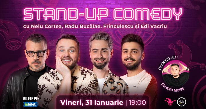 The Fool:  Stand-up comedy cu Nelu Cortea, Radu Bucălae, Frînculescu și Gabriel Gherghe