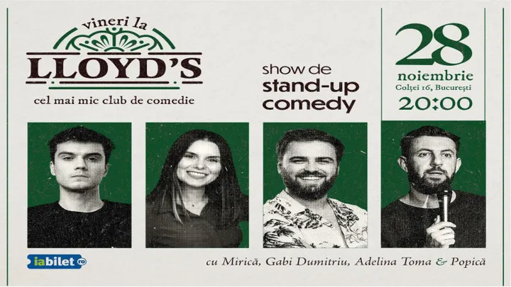 Stand-up Comedy cu Mirică, Gabriel Dumitriu, Adelina Toma, Alexandru Pop & Andrei Călina
