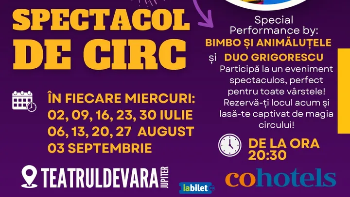 Jupiter: Spectacol de Circ pentru toata familia!