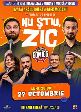 FILMARE Nu știu, zic! - invitați: Raul Gheba și Alex Mocanu la ComicsClub!