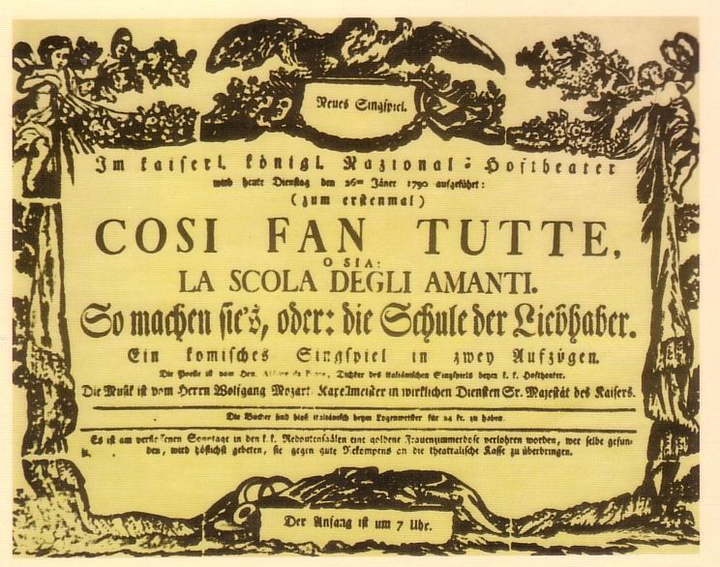 Sibiu: Spectacol de operă "Così fan tutte" de W.A. Mozart