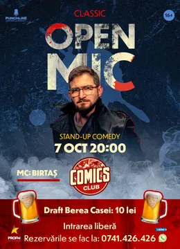 Stand-up Comedy OpenMic la ComicsClub!