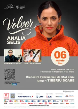 Sibiu: Volver - Concert vocal simfonic cu Analia Selis