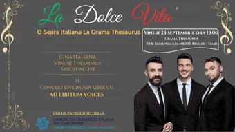 Buzias: La Dolce Vita - O Seara Italiana la Crama Thesaurus