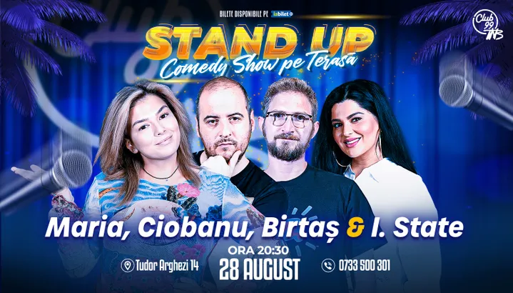 Stand Up Comedy cu Maria, Birtaș, Ioana State & Andrei Ciobanu la Terasa TNB