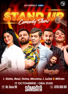 Stand-up Comedy cu Ioana State, Raul Gheba, Toma, Mocanu, Ioana Luiza - Mitran la Club 99