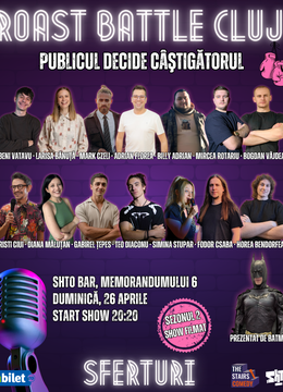 Cluj-Napoca: Roast Battle Cluj | Stand-up Comedy Show | Publicul decide câștigătorul!