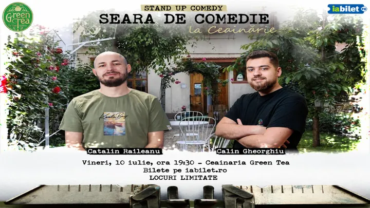 Open Mic la Ceainăria Green Tea cu Călin Gheorghiu și Cătălin Răileanu