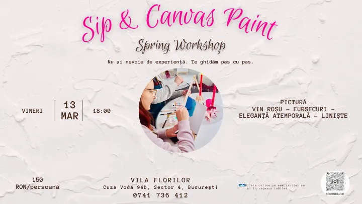 Sip & Canvas Paint - Spring Workshop
