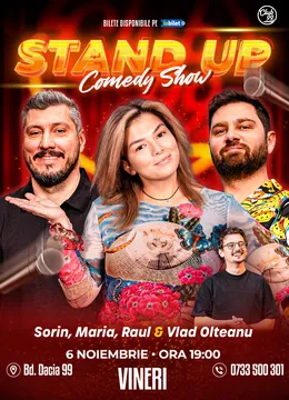 Stand-up Comedy cu Sorin Pârcălab, Maria Popovici, Raul Gheba - Vlad Olteanu la Club 99 - Show 1
