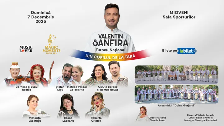 Mioveni: Valentin Sanfira - "Din copilul de la țară"